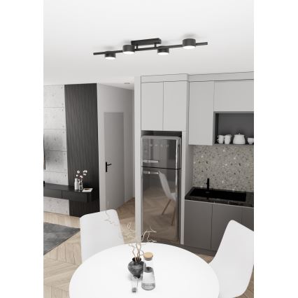 Plafondlamp BET 4xGX53/12W/230V zwart
