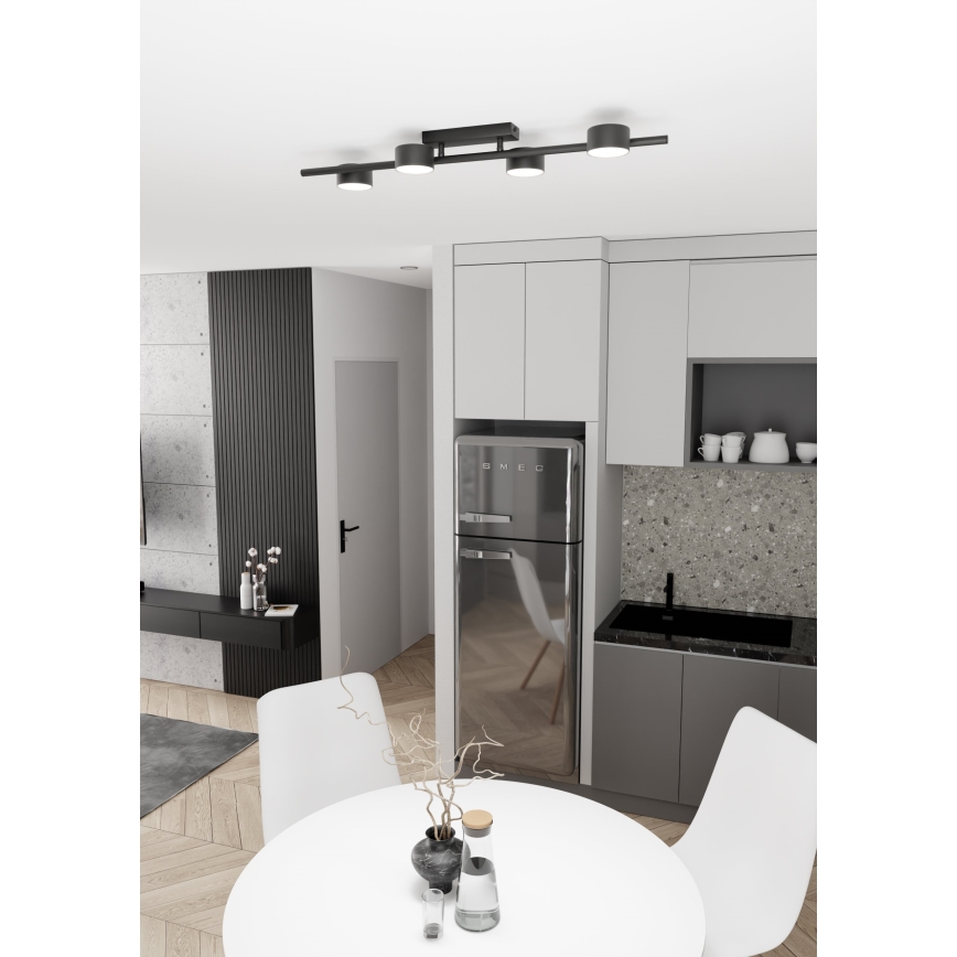 Plafondlamp BET 4xGX53/12W/230V zwart