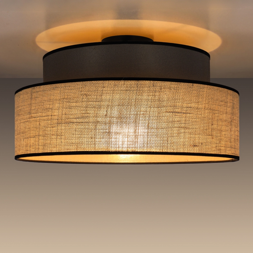 Plafondlamp BOHO 1xE27/60W/230V bruin/beige