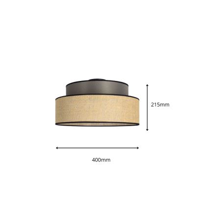 Plafondlamp BOHO 1xE27/60W/230V bruin/beige