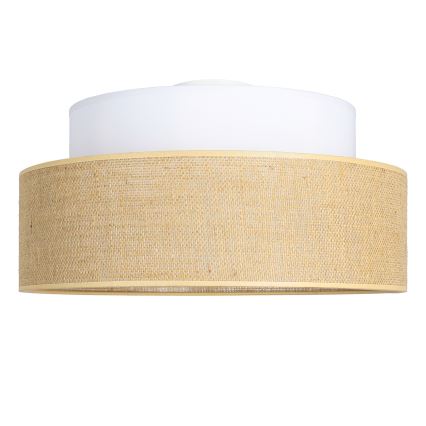 Plafondlamp BOHO 1xE27/60W/230V diameter 40 cm wit/beige