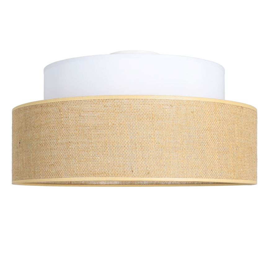 Plafondlamp BOHO 1xE27/60W/230V diameter 40 cm wit/beige