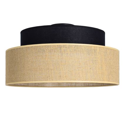 Plafondlamp BOHO 1xE27/60W/230V diameter 40 cm zwart/beige