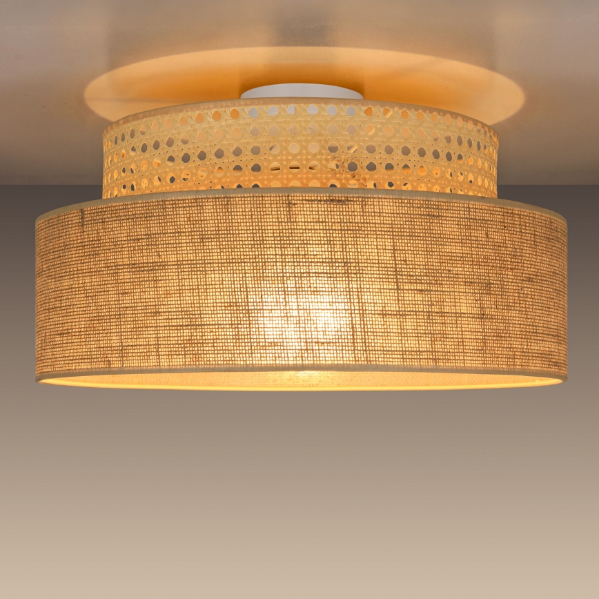 Plafondlamp BOHO 1xE27/60W/230V rotan