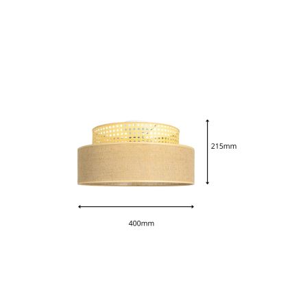 Plafondlamp BOHO 1xE27/60W/230V rotan