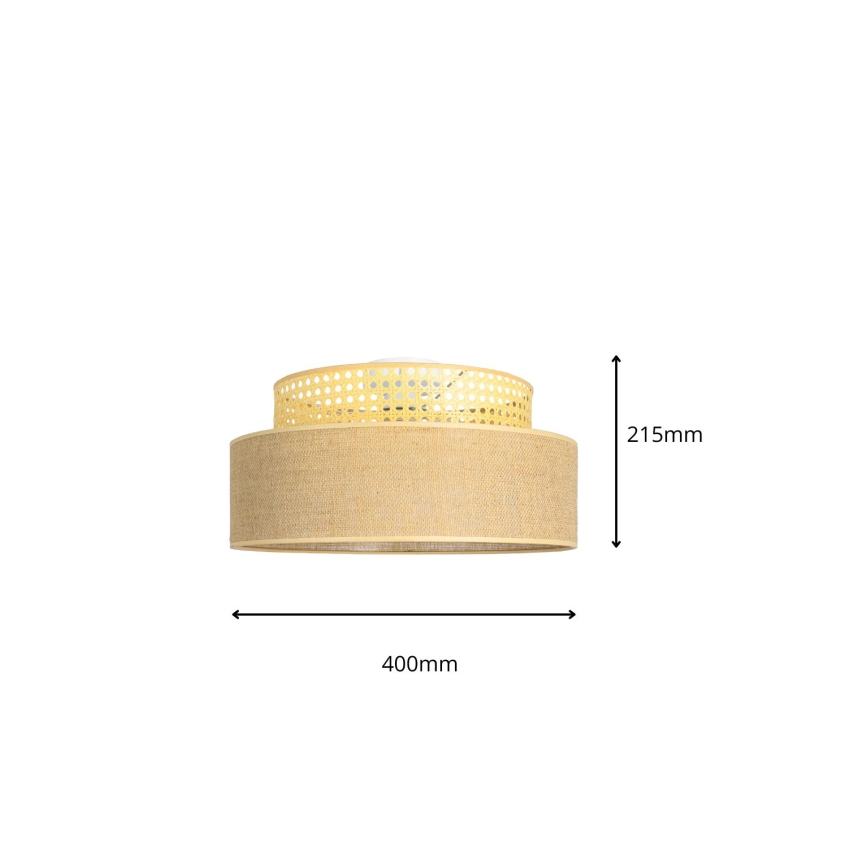 Plafondlamp BOHO 1xE27/60W/230V rotan