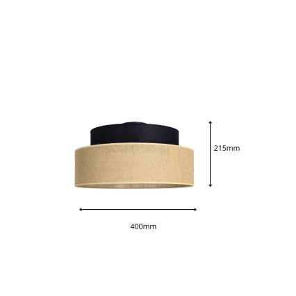 Plafondlamp BOHO 1xE27/60W/230V zwart/beige