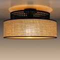 Plafondlamp BOHO 1xE27/60W/230V zwart/rotan