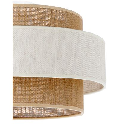 Plafondlamp BOHO 1xE27/60W/230V Ø 40 cm crème/jute