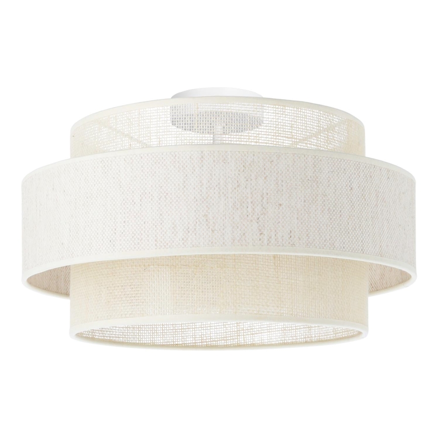 Plafondlamp BOHO 1xE27/60W/230V Ø 40 cm crème/jute