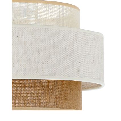 Plafondlamp BOHO 1xE27/60W/230V Ø 40 cm wit/jute