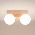 Plafondlamp BULBO 2xG9/8W/230V beuken/wit