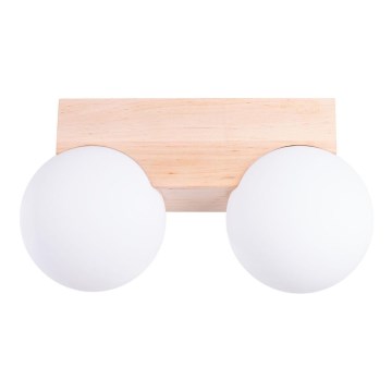 Plafondlamp BULBO 2xG9/8W/230V beuken/wit
