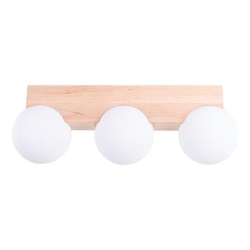Plafondlamp BULBO 3xG9/8W/230V beuken/wit