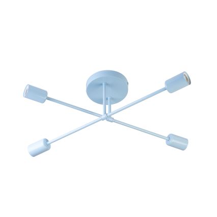 Plafondlamp CAMBRIDGE 4xE27/15W/230V blauw