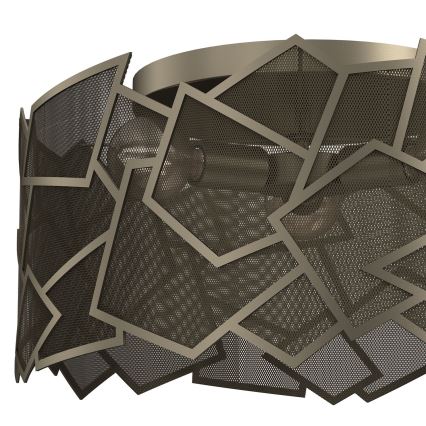 Plafondlamp CAMO 3xE27/15W/230V goud