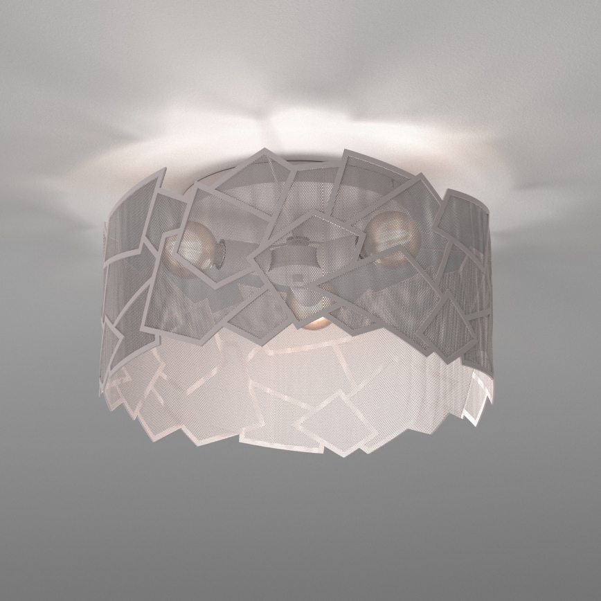 Plafondlamp CAMO 3xE27/15W/230V Ø 49,5 cm beige