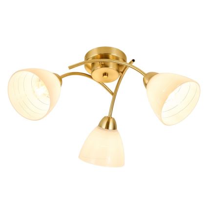 Plafondlamp CLARA 3xE27/15W/230V goudkleurig