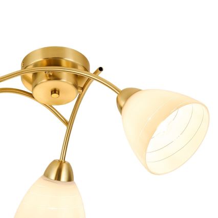 Plafondlamp CLARA 3xE27/15W/230V goudkleurig