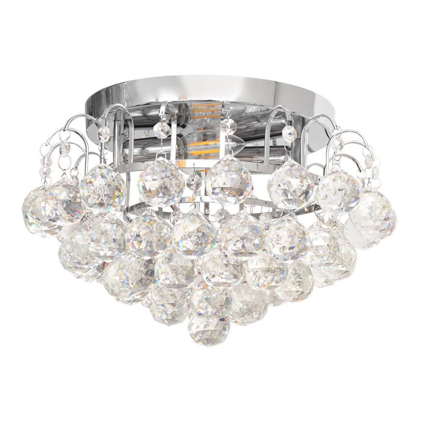 Plafondlamp CLARISA 2xE14/60W/230V Ø 40 cm glanzend chroom