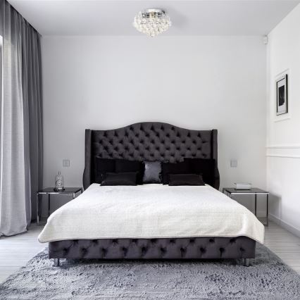 Plafondlamp CLARISA 2xE14/60W/230V Ø 40 cm glanzend chroom