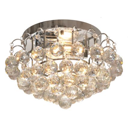 Plafondlamp CLARISA 2xE14/60W/230V Ø 40 cm glanzend chroom