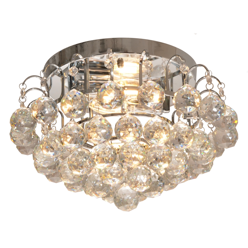 Plafondlamp CLARISA 2xE14/60W/230V Ø 40 cm glanzend chroom