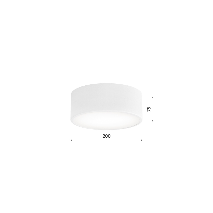 Plafondlamp CLEO 1xE27/24W/230V diameter 20 cm wit
