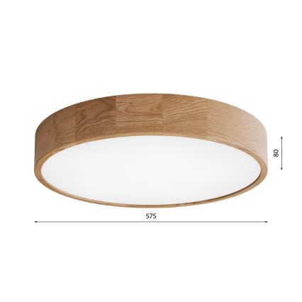 Plafondlamp CLEO 5xE27/24W/230V diameter 57,5 cm eiken