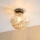 Plafondlamp CRISTAL 1xE14/15W/230V messing/gerookt beige