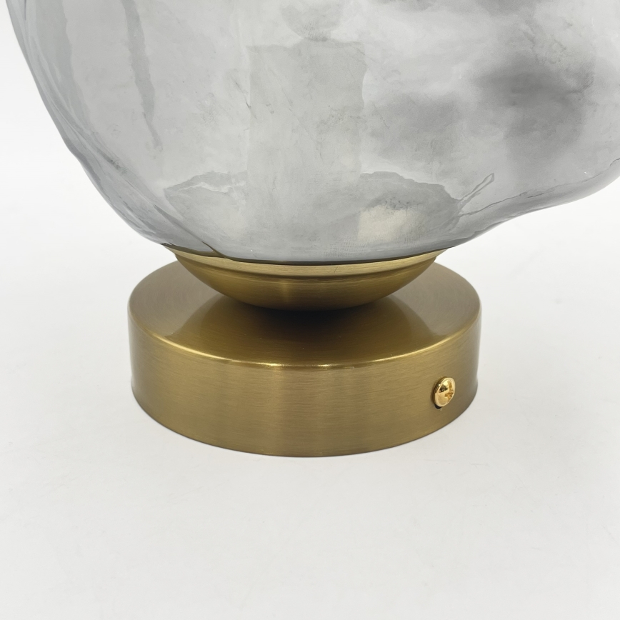 Plafondlamp CRISTAL 1xE14/15W/230V messing/rookzwart