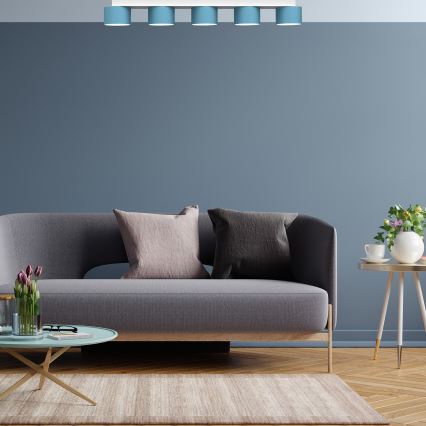 Plafondlamp DIXIE 5xGX53/11W/230V blauw
