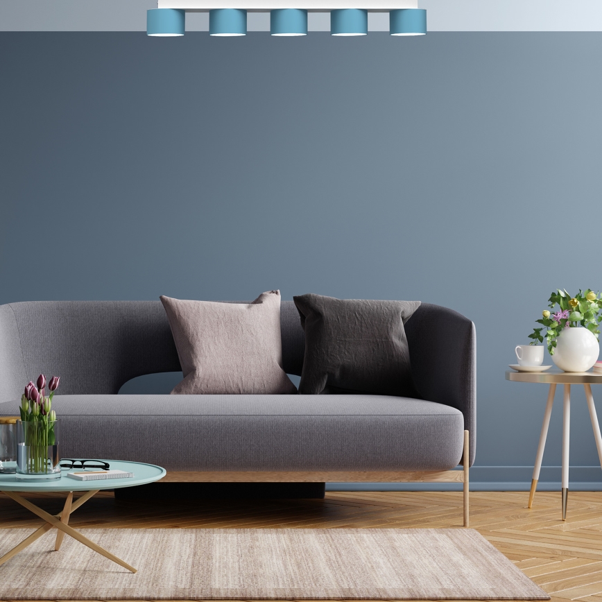 Plafondlamp DIXIE 5xGX53/11W/230V blauw