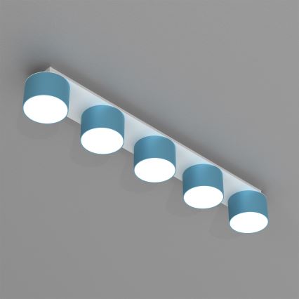 Plafondlamp DIXIE 5xGX53/11W/230V blauw