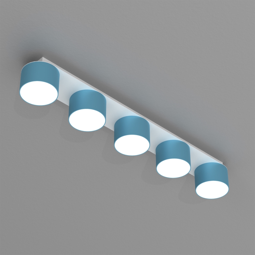 Plafondlamp DIXIE 5xGX53/11W/230V blauw