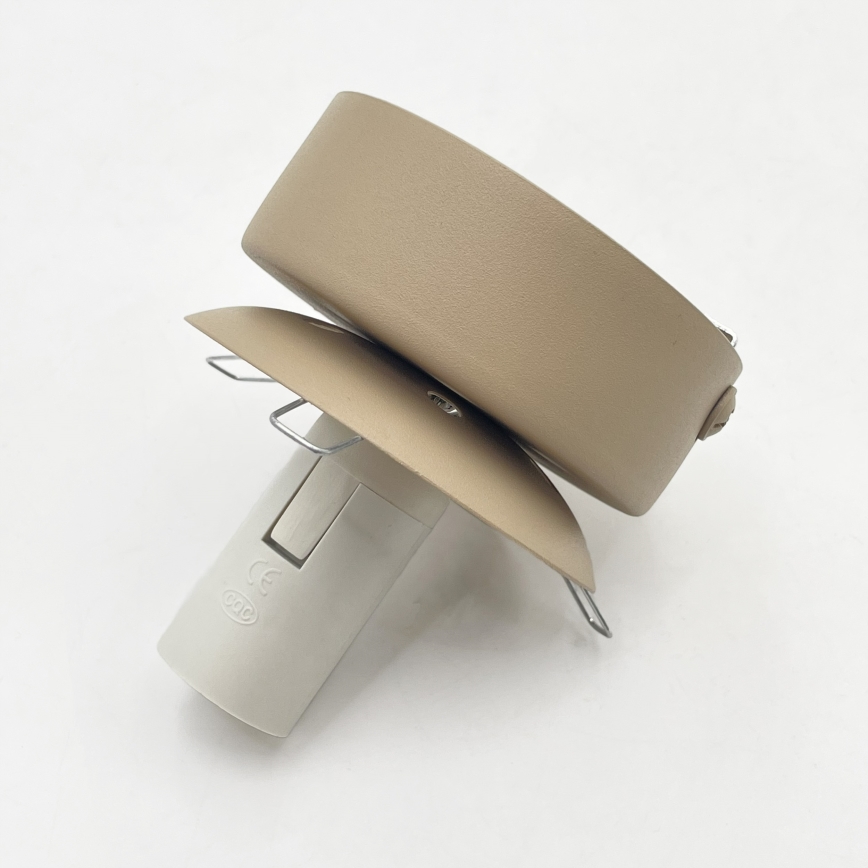 Plafondlamp ELIAS 1xE14/5W/230V Ø 13 cm beige/rookbeige