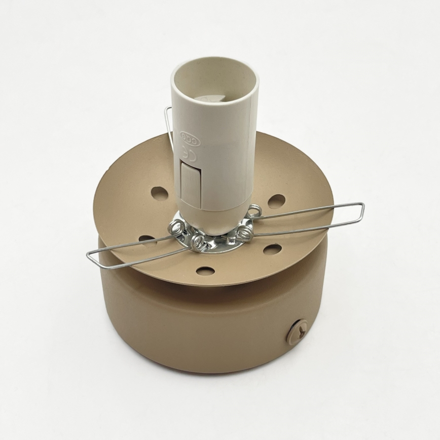 Plafondlamp ELIAS 1xE14/5W/230V Ø 13 cm beige/rookbeige