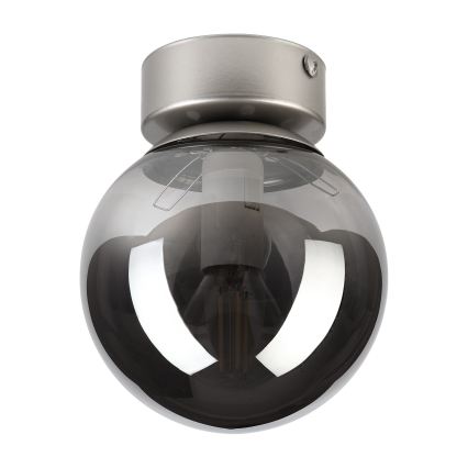 Plafondlamp ELIAS 1xE14/5W/230V Ø 13 cm mat chroom/rookgrijs