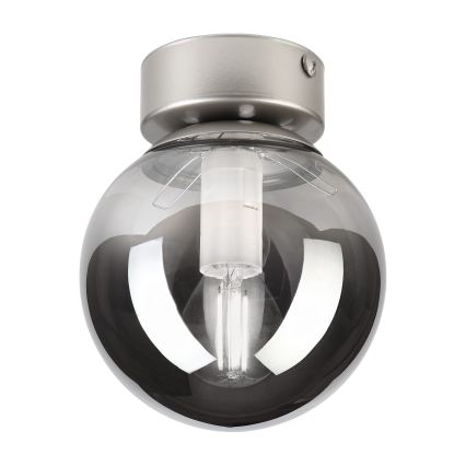 Plafondlamp ELIAS 1xE14/5W/230V Ø 13 cm mat chroom/rookgrijs