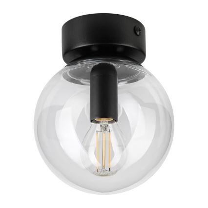 Plafondlamp ELIAS 1xE14/5W/230V Ø 13 cm zwart/helder