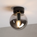 Plafondlamp ELIAS 1xE14/5W/230V Ø 13 cm zwart/rookgrijs