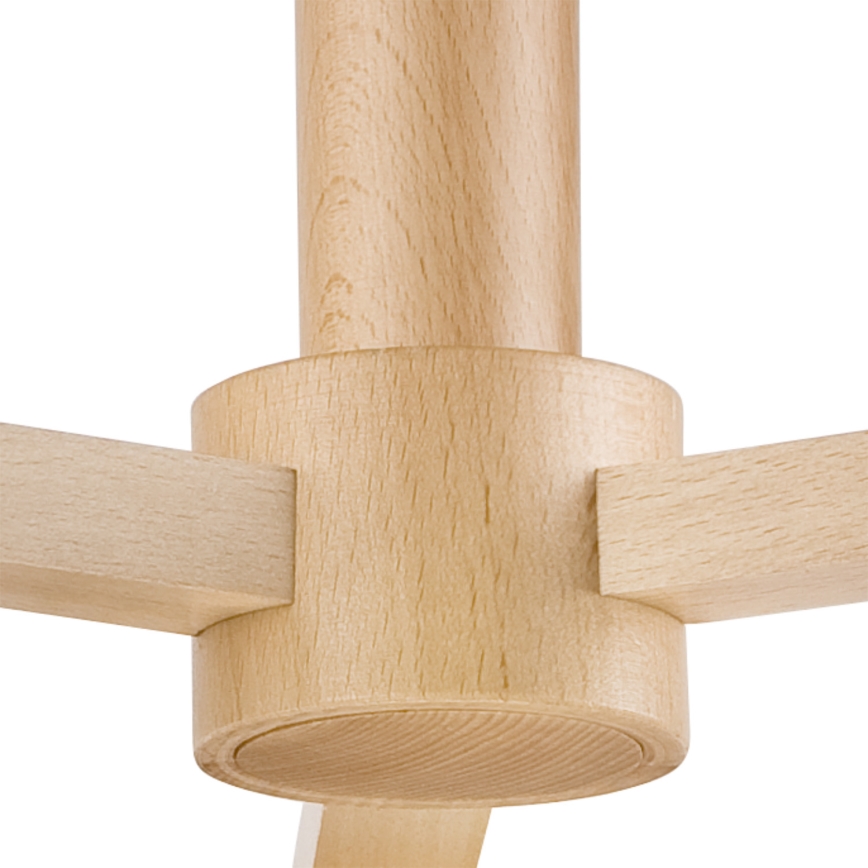 Opbouwlamp ELLIE 3xE27/60W/230V grijs/beuk