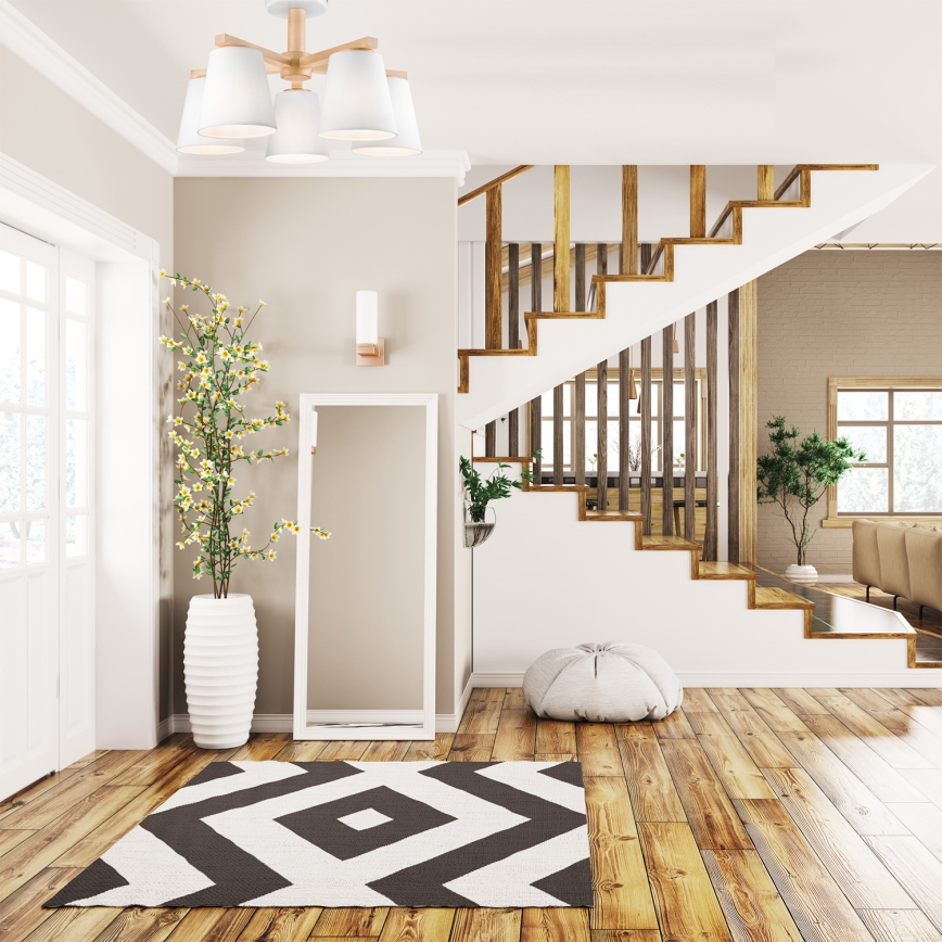 Opbouwlamp ELLIE 5xE27/60W/230V wit/beuk