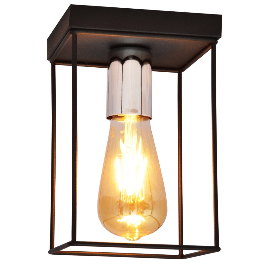 Plafondlamp FINN 1xE27/15W/230V zwart/glanzend chroom