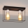 Plafondlamp FINN 2xE27/15W/230V zwart/glanzend chroom