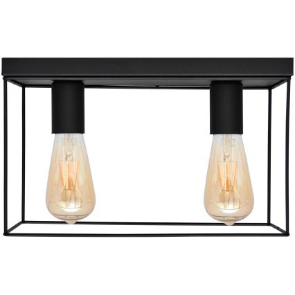 Plafondlamp FINN 2xE27/15W/230V zwart