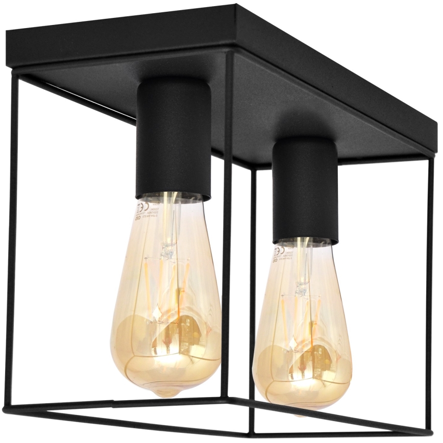 Plafondlamp FINN 2xE27/15W/230V zwart