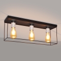 Plafondlamp FINN 3xE27/15W/230V zwart/glanzend chroom