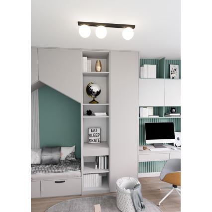 Plafondlamp FIT 3xE14/10W/230V zwart/wit