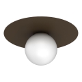 Plafondlamp FLAT 1xE27/15W/230V 55x60 cm bruin
